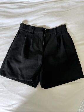 Babaton Black High-Waist Tailored Shorts